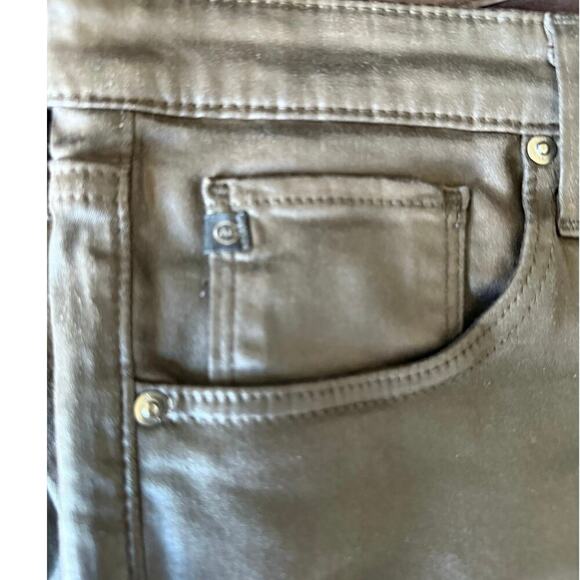AG Adriano Goldschmied Legging Ankle Super Skinny Ankle Brown Coated Jean 29R - Picture 7 of 11